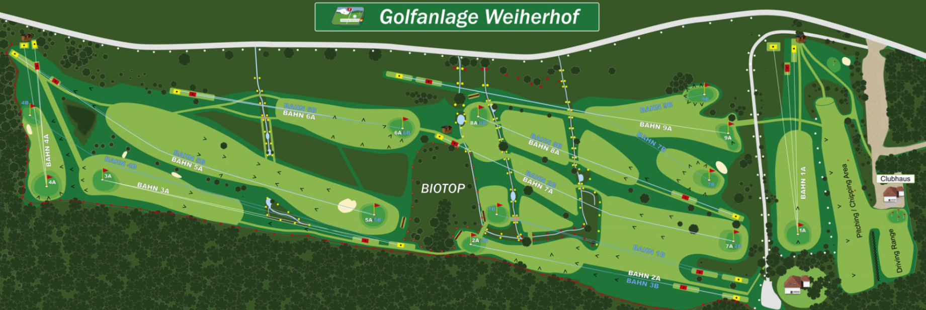 Golfanlage Weiherhof Platz Course Skizze